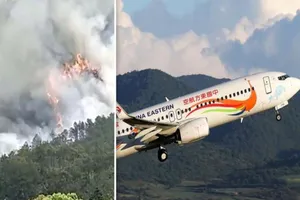 VIDEO: Hiện trường máy bay chở 132 người rơi ở Trung Quốc