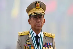 Thống tướng Myanmar Min Aung Hlaing. Ảnh: REUTERS