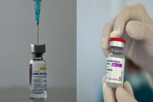 Vaccine Sinovac (trái) và vaccine AstraZeneca. Ảnh: AFP
