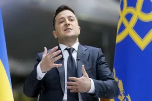 Tổng thống Ukraine Volodymyr Zelensky. Ảnh: AP