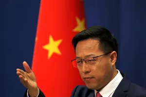 Phát ngôn viên Bộ Ngoại giao Trung Quốc Triệu Lập Kiên. Ảnh: REUTERS