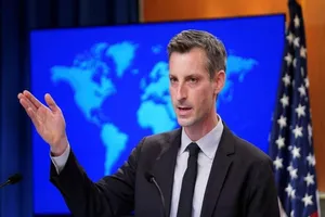 Phát ngôn viên Bộ Ngoại giao Mỹ Ned Price. Ảnh: JT