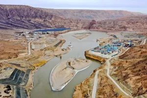 Đập Dương Khúc sẽ được xây dựng theo công nghệ in 3D và hoàn toàn bằng robot. Ảnh: WEIBO