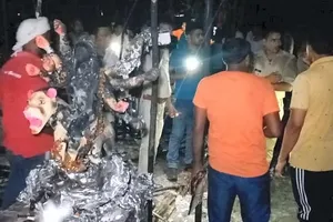 Vụ hỏa hoạn ở thị trấn Aurai, miền Bắc Ấn Độ ngày 2-10. Video: SPUTNIK