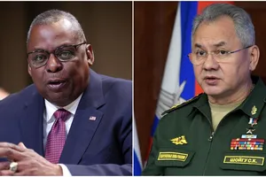 Bộ trưởng Quốc phòng Mỹ Lloyd Austin (trái) và người đồng cấp Nga Sergey Shoigu. Ảnh: REUTERS