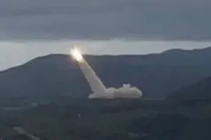 Viện Khoa học và Công nghệ Trung Sơn (NCSIST) bắn thử tên lửa hành trình ngày 7-2. Ảnh: CNA