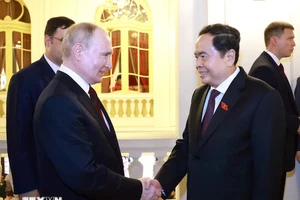 Ảnh: Chủ tịch Quốc hội Trần Thanh Mẫn hội kiến Tổng thống Nga Vladimir Putin