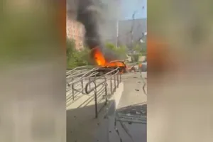 VIDEO: Xe hơi bị cài bom phát nổ gần Moscow, tướng Nga thiệt mạng