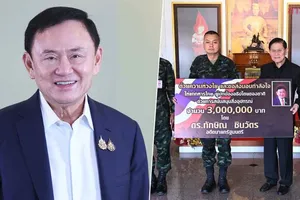 Ông Thaksin tặng 10 máy bay không người lái để quân đội Thái Lan bảo vệ biên giới