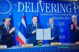 Thái Lan, Campuchia ký tuyên bố chung hòa bình với sự chứng kiến của ông Trump 