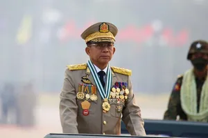 Lãnh đạo chính quyền quân sự Myanmar đến Nga dự hội nghị an ninh. Ảnh: AFP