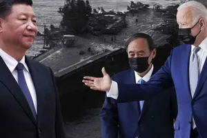 Mỹ, Nhật từng lên kế hoạch đánh trận sa bàn, tập trận nhằm đối phó TQ. Ảnh: NIKKEI, KYODO, REUTERS