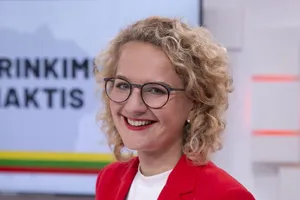 Bà Aušrinė Armonaitė - bộ trưởng Kinh tế và Đổi mới của Lithuania. Ảnh: VALDO KOPŪSTO / 15MIN NUOTR. / AUŠRINĖ ARMONAITĖ