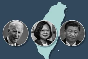 (Từ trái qua): Tổng thống Mỹ Joe Biden, nhà lãnh đạo Đài Loan Thái Anh Văn, Chủ tịch Trung Quốc Tập Cận Bình. Ảnh: SLATE/GETTY IMAGES
