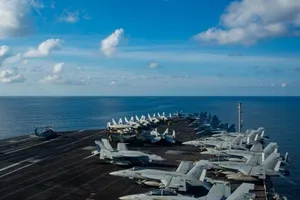Tàu sân bay USS Ronald Reagan của Mỹ. Ảnh: HẢI QUÂN MỸ