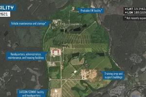 Ảnh vệ tinh chụp tại cơ sở Mumian, đảo Hải Nam ngày 21-11. Ảnh: MAXAR / CSIS 