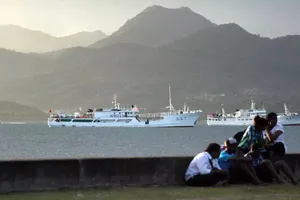 Tàu Trung Quốc tại cảng ở thủ đô Suva, Fiji. Ảnh: REUTERS