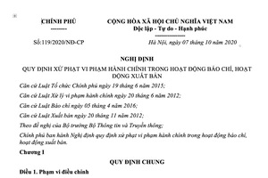 Lưu ý khi tổ chức họp báo để tránh bị phạt từ 1-12-2020