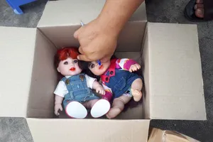 Số búp bê nghi là Kumanthong công an thu giữ được. Ảnh: CACC