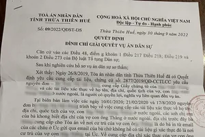 Không có địa chỉ của người liên quan, tòa đình chỉ vụ án sau 15 năm thụ lý
