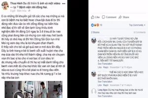 Cha mẹ bệnh nhi sốc vì 'tin vịt' trên Facebook
