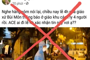 TP.HCM: Bác thông tin 4 người bị cách ly ở giáo xứ Bùi Môn