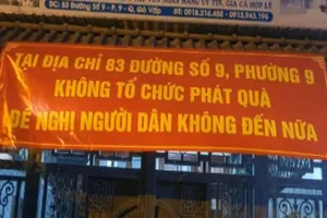 TP.HCM: Điểm phát quà từ thiện ở quận Gò Vấp đã ngưng