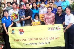 Báo Pháp Luật TP.HCM tặng 100 phần quà Tết nghĩa tình cho trẻ mồ côi, khó khăn xã Vĩnh Lộc A