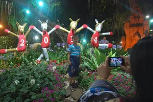 TP.HCM: Người dân đổ ra đường đón giao thừa