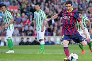 Barca được hưởng penalty nhiều nhất La Liga 