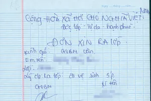 Học sinh muốn đi vệ sinh phải… làm đơn