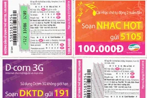 Xuất hiện nhiều thẻ cào điện thoại bị làm giả tinh vi