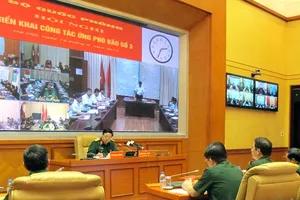 Bộ Quốc phòng họp trực tuyến ứng phó bão số 3