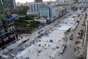 Phố đi bộ dài 640m ở Sài Gòn trước ngày khánh thành