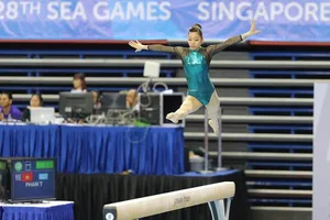 Hà Thanh mang về HCV thứ hai cho Thể dục dụng cụ 