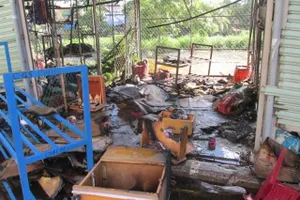 Cháy chợ Nông sản Thủ Đức, 6 ki ốt bị hư hỏng nặng