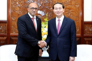 Chùm ảnh: Chủ tịch nước Trần Đại Quang tiếp đại sứ Cuba