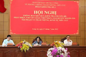 Ban Chỉ đạo Trung ương về phòng, chống tham nhũng, tiêu cực làm việc tại Long An