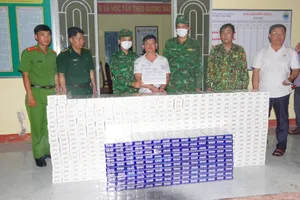 Bộ đội Biên phòng Long An bắt và thu giữ hơn 6.000 gói thuốc lá lậu