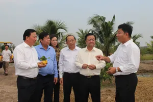 Bộ trưởng Lê Minh Hoan khảo sát thực tế mô hình tiêu biểu nông thôn mới tại Long An