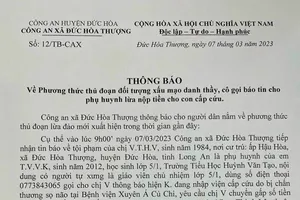 Cảnh báo giả giáo viên báo tin học sinh bị tai nạn, đề nghị phụ huynh chuyển tiền tại Long An