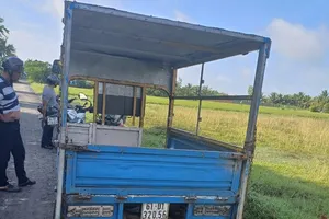 Trộm xe ba gác bị công an bắt giữ sau hơn 5 giờ tẩu thoát