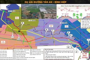 Long An chuẩn bị đầu tư tuyến đường Tân An – Bình Hiệp quy mô đến 10 làn xe