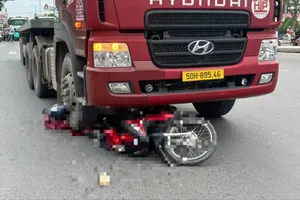 Một phụ nữ bị xe đầu kéo cán tử vong khi trở về nhà