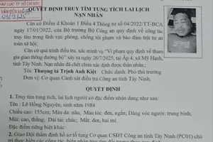 Truy tìm tung tích nạn nhân