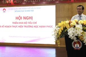 Ông Nguyễn Văn Phúc, Thứ trưởng Bộ Giáo dục và Đào tạo phát biểu chỉ đạo hội nghị.