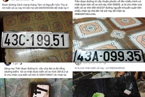 Tìm và nhặt biển số xe sau mưa ngập nóng trên mạng xã hội