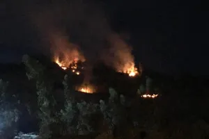 Hàng trăm người chữa cháy rừng trên núi Phước Tường, Đà Nẵng