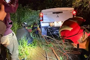 Ô tô lao xuống vực ở núi Sơn Trà, đôi nam nữ thoát nạn