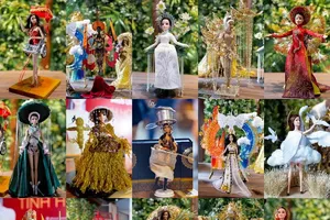 Rối mắt và kỳ lạ với trang phục dân tộc Hoa hậu Hoàn vũ VN